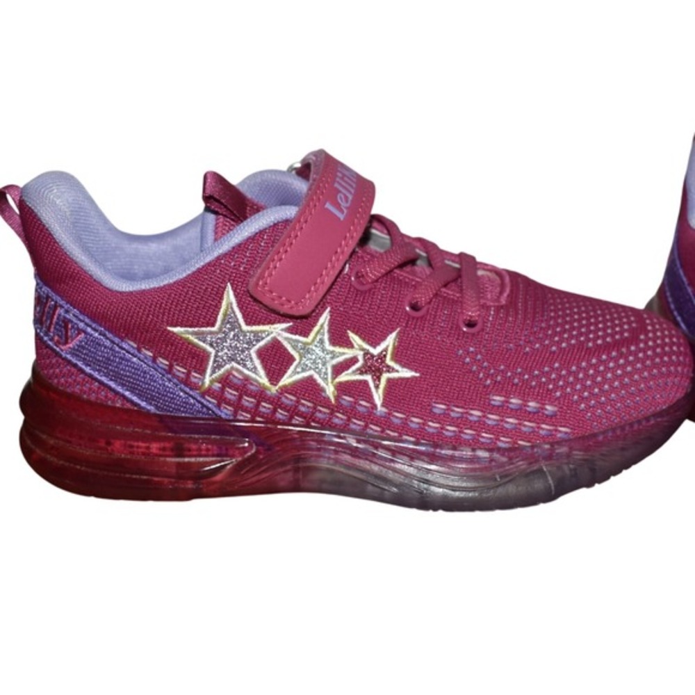 Lelli Kelly Sneakers Athletic Shoes Stars Hook and Loop Purple Size 35 - Picture 3 of 6